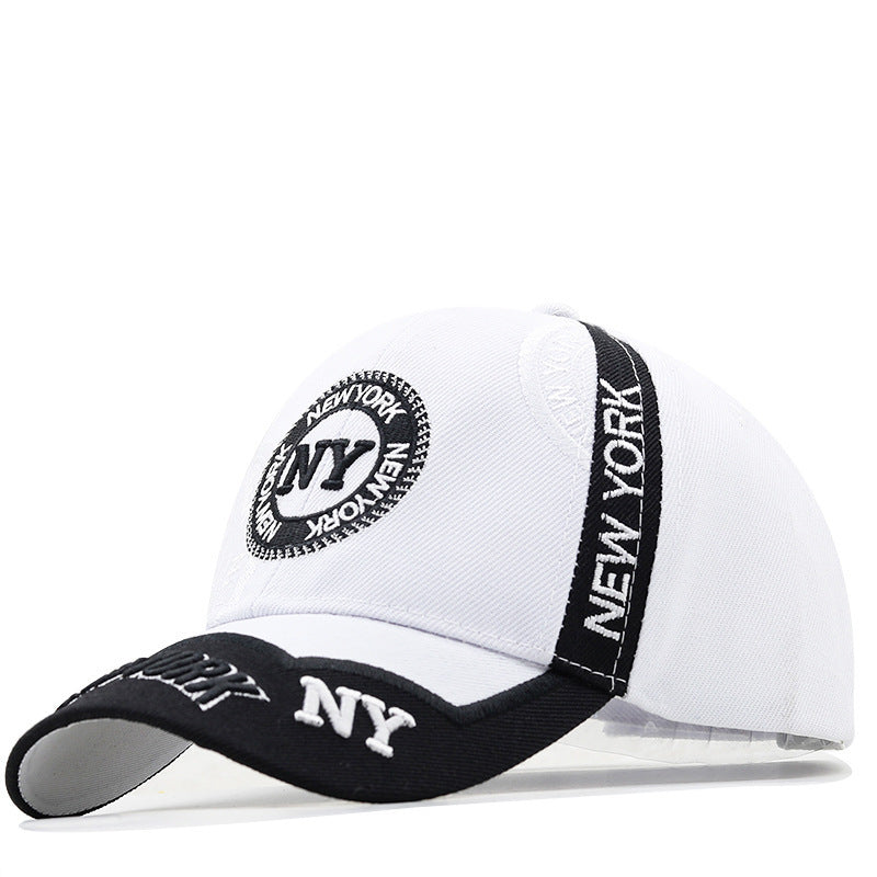 Casquette de baseball en coton lavé avec lettres brodées