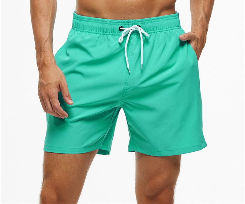 Pantalon de plage quart de couleur unie décontracté