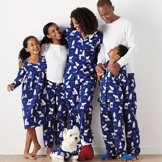 Pyjama deux pièces imprimé, vêtements parent-enfant