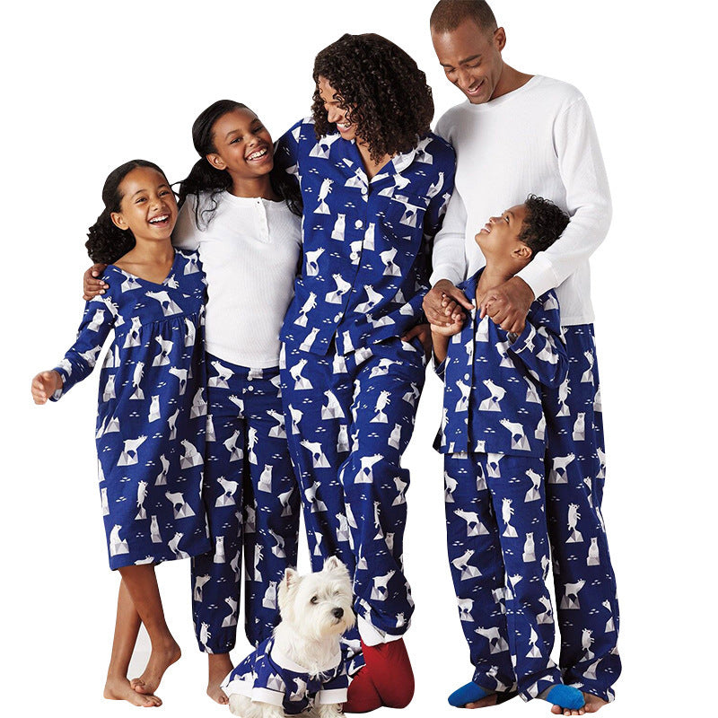 Pyjama deux pièces imprimé, vêtements parent-enfant