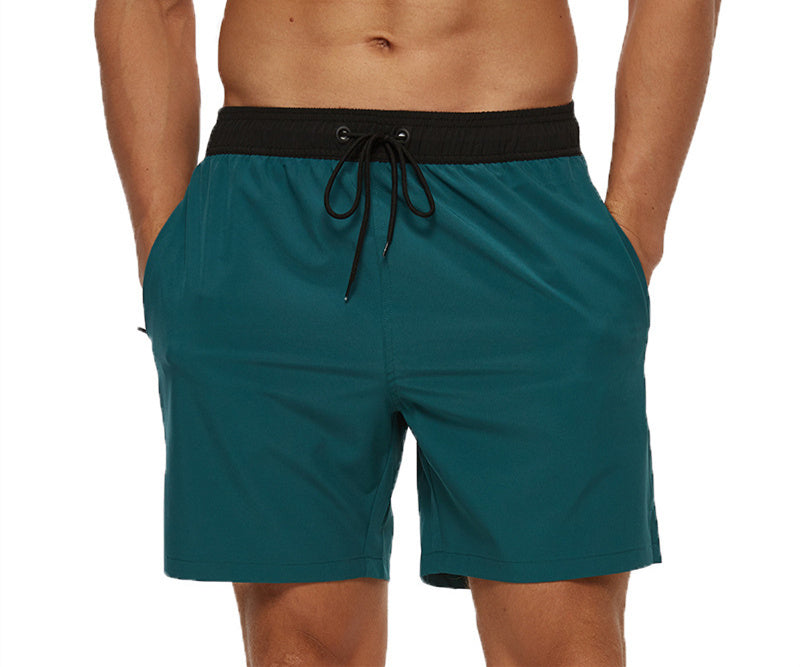 Pantalon de plage quart de couleur unie décontracté