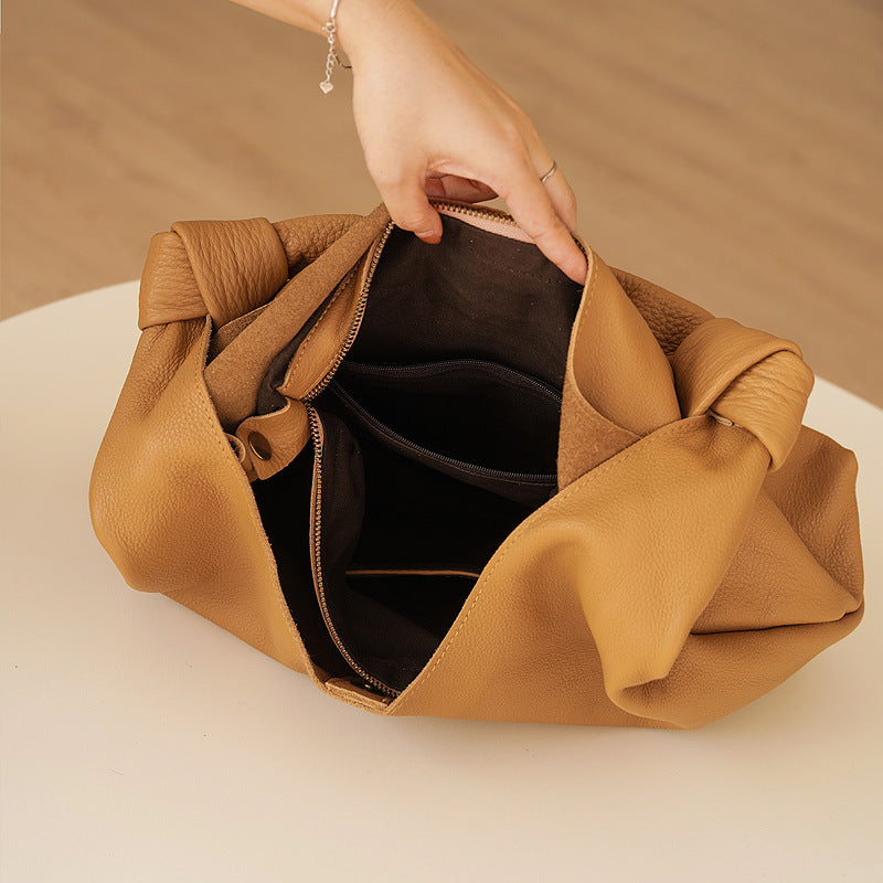 Somptueux sac fourre-tout en cuir véritable