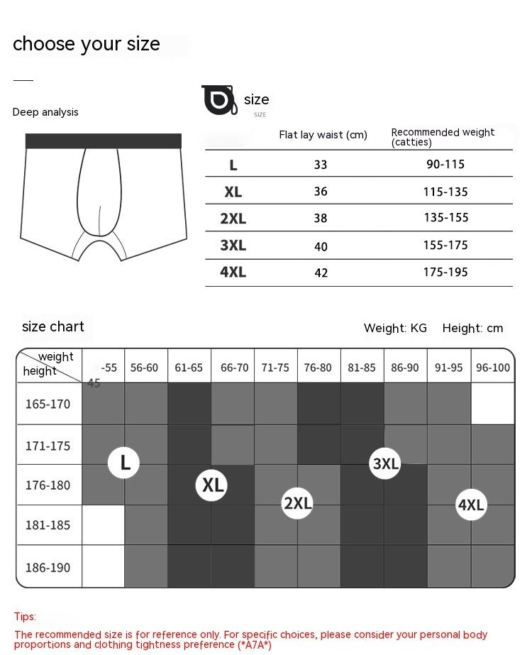 Sous-vêtements en coton purifié, Boxer doux et respirant